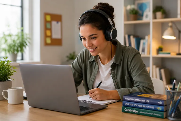 Sesión de acompañamiento online de inglés con eco7